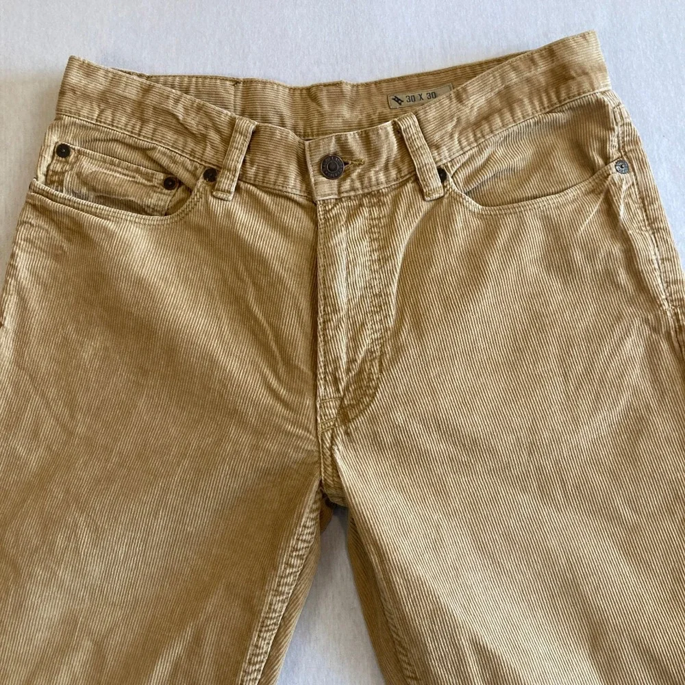 Polo Ralph Lauren Men 30x30 (Fit 29.5x29.5) Corduroy Pants Tan Straight Cotton